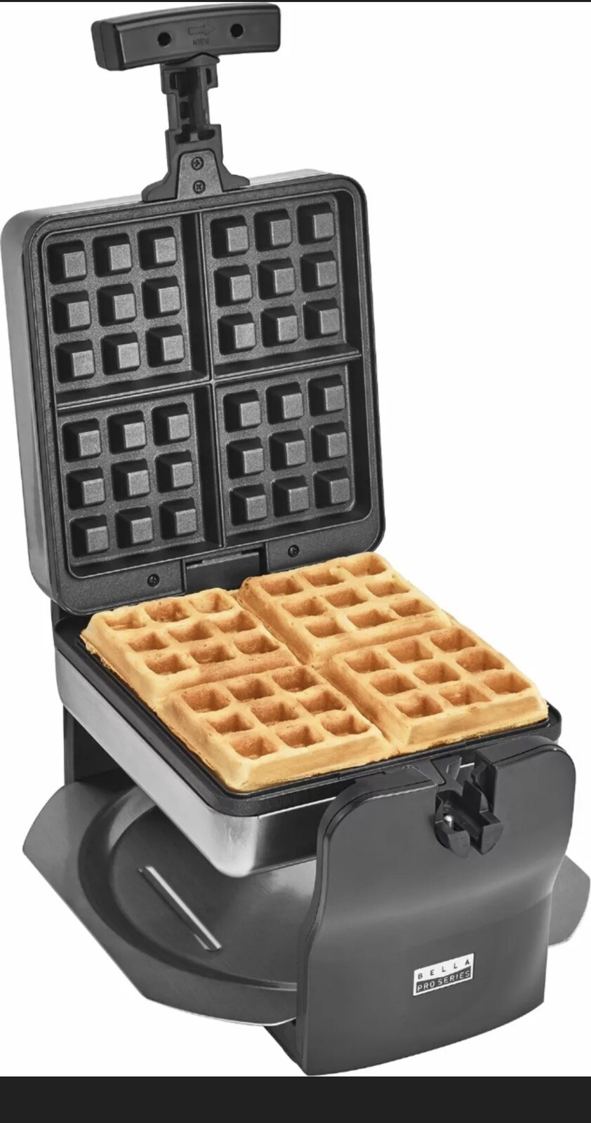 bella rotating stainless steel waffle maker